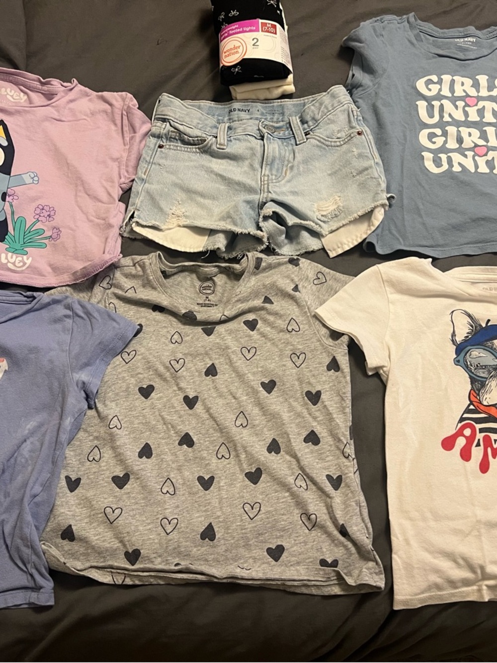 Old Navy Girls Bundle Print Short Sleeve Tees/Jeans/Tights